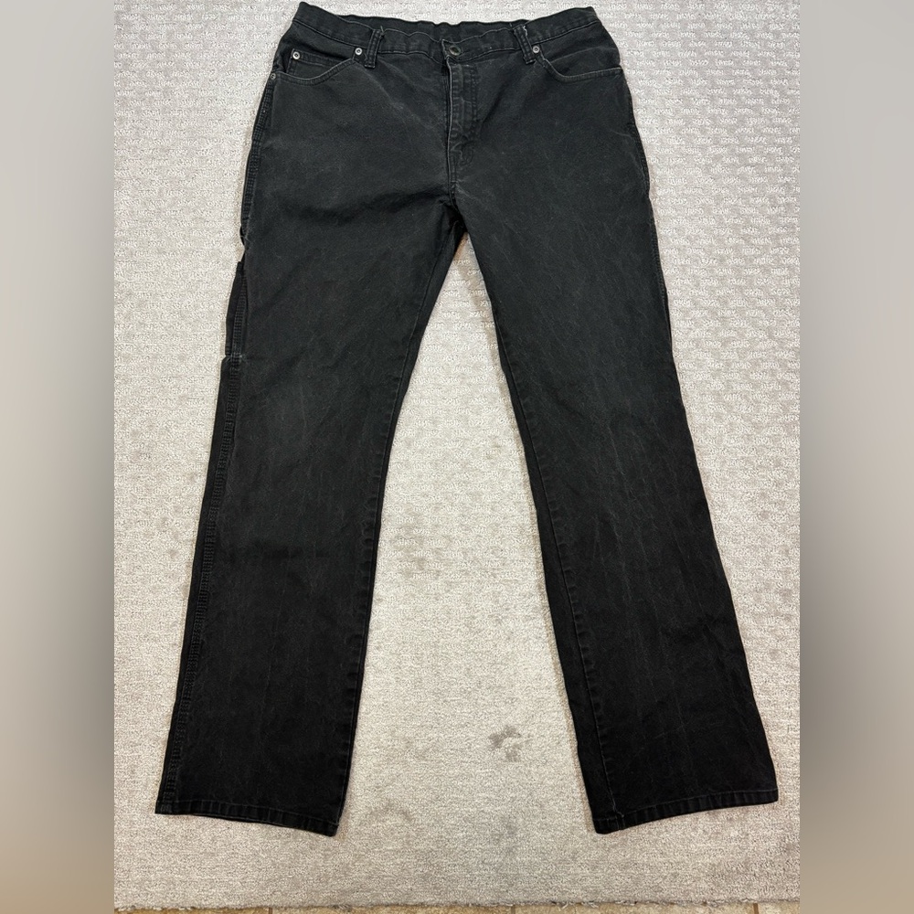 Genuine Dickies Relaxed Fit Duck Canvas Carpenter Pants Black 34 x 33